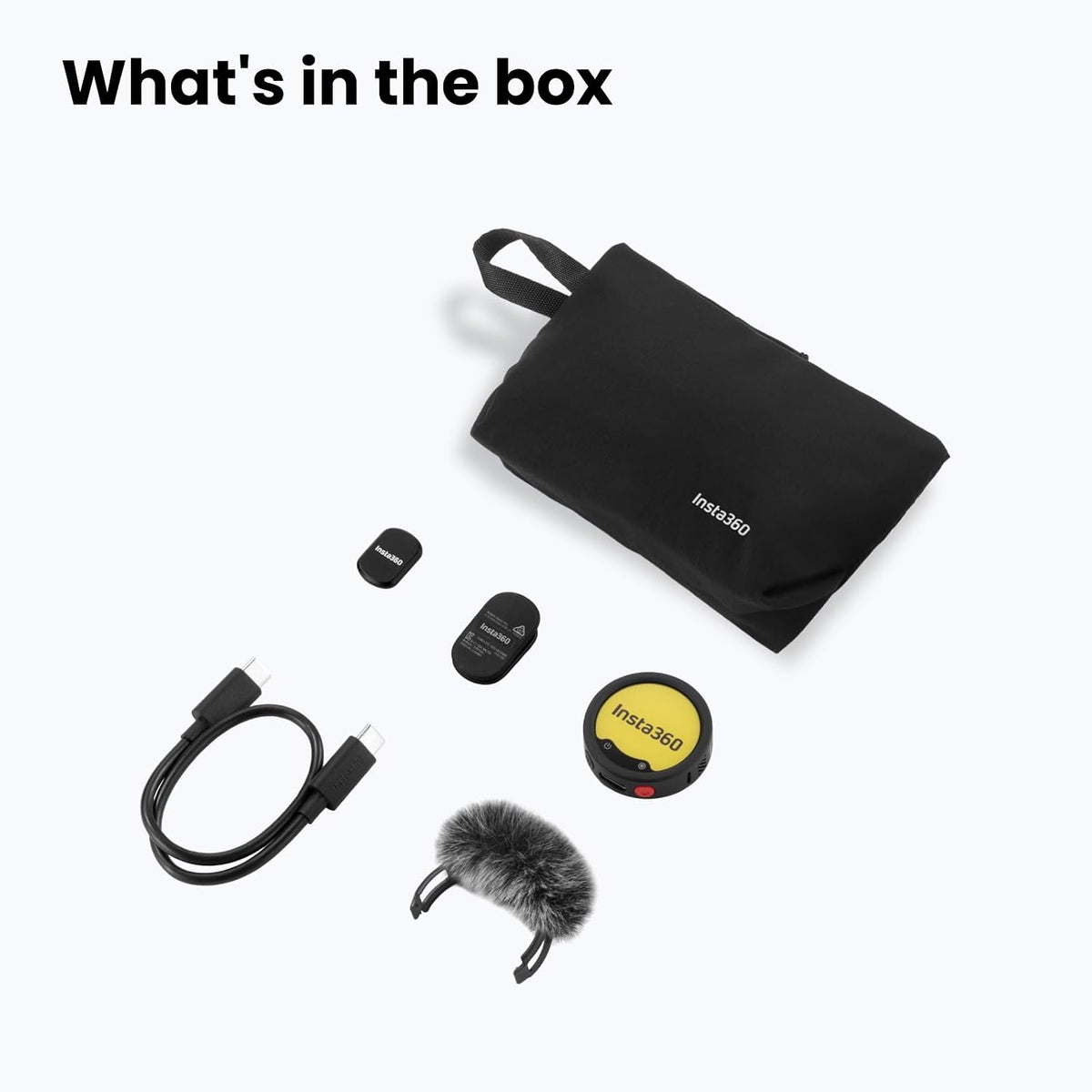 Insta360 Mic Pro 무선 미니 라발리에 마이크 송신기 3-Mic 32-bit float 내장 녹음 10번 사진