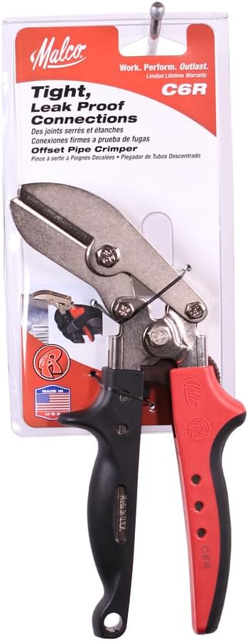 Malco C6R 오프셋 5 블레이드 덕트 크림퍼 3.8cm(1-5/8인치) 더블 크림프 HVAC 덕트 압착 도구 4번 사진