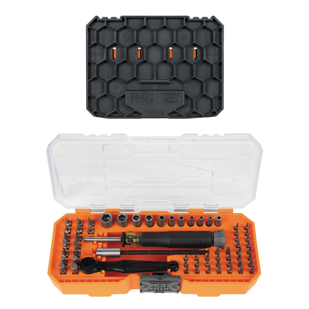 KLEIN TOOLS 정밀 라쳇 스크루드라이버 세트 60pcs 너트 드라이버 포함 3.5mm 1/4인치 10번 사진