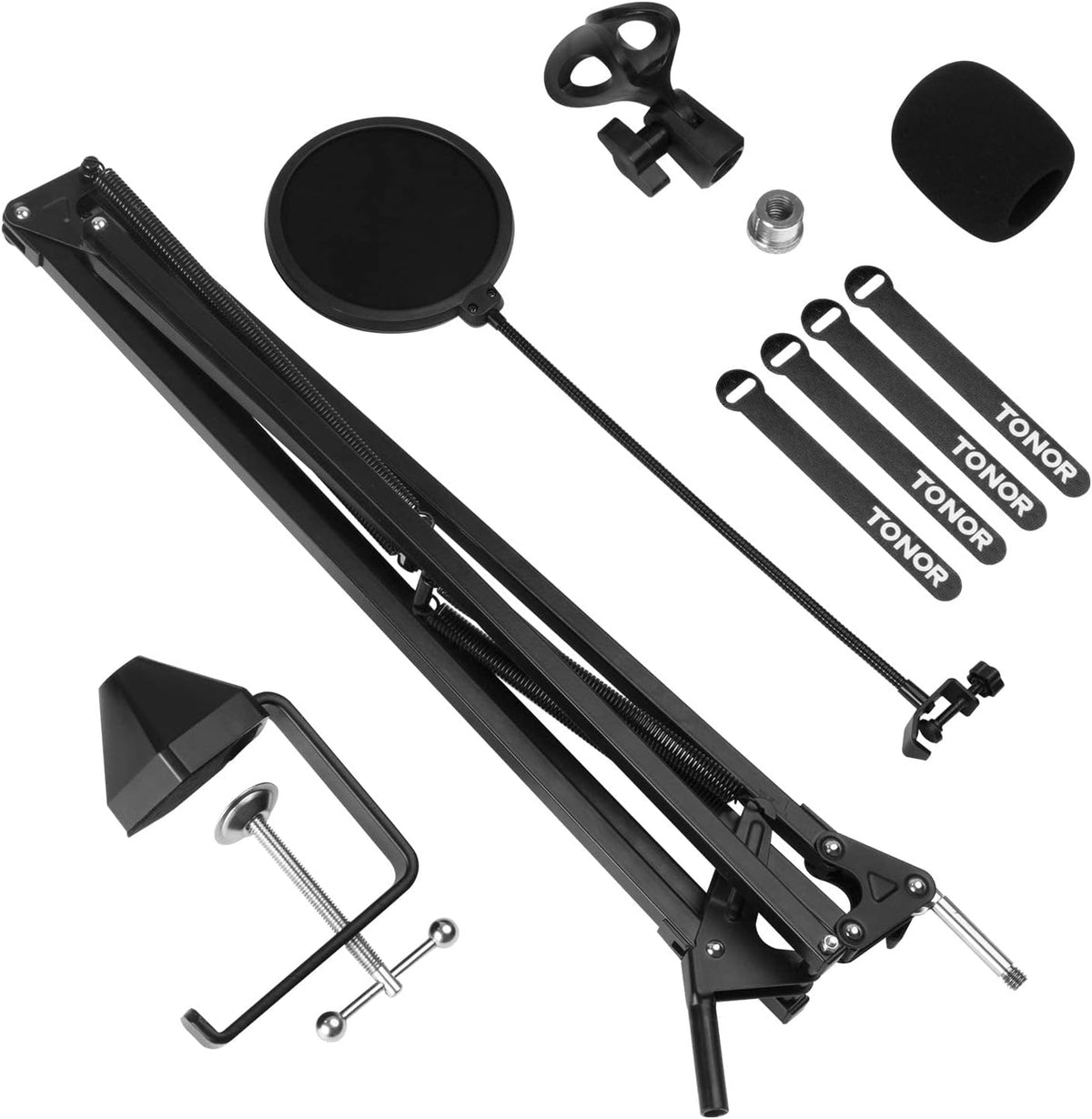 TONOR 마이크 붐 스탠드 940mm 360도 회전 2kg 하중 T30 스틸 8번 사진
