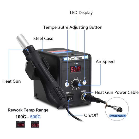 Toolour 858D 열풍기 리워크 스테이션 110V 700W 2번 사진