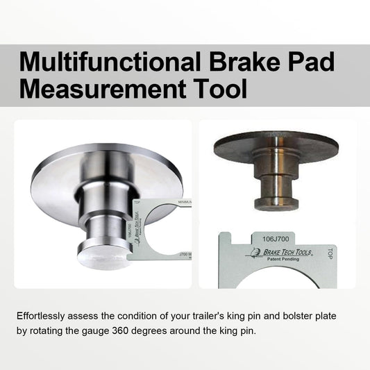 Brake Tech Tools 스테인리스 킹핀 게이지 트레일러 킹핀 마모 높이 직각 측정 2번 사진