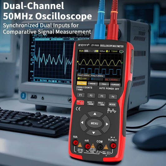 ZOYI 휴대용 오실로스코프 3-in-1 50MHz 듀얼채널 2번 사진