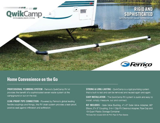 Fernco QwikCamp RV Sewer Waste Plumbing Connection System Kit 3인치 3-in. 2번 사진