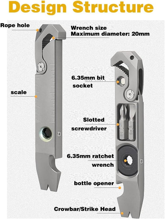 Gbmbnx EDC Pry Bar 멀티툴 포켓 프라이바 6.35mm 소켓 일자 스크루드라이버 118mm 2번 사진