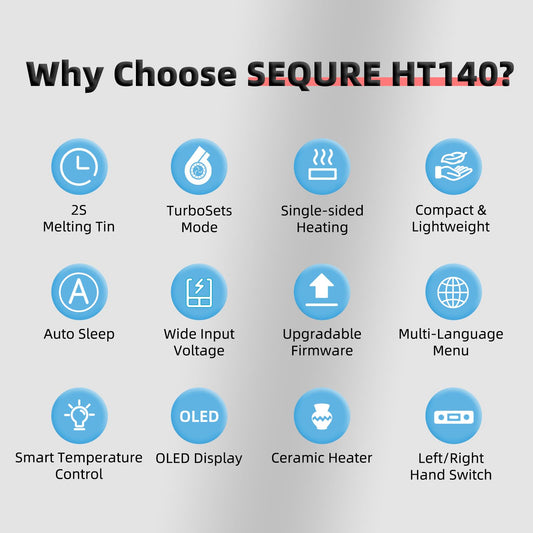 SEQURE HT140 휴대용 2-in-1 핫 트위저 인두 키트 SMD 작업용 2번 사진
