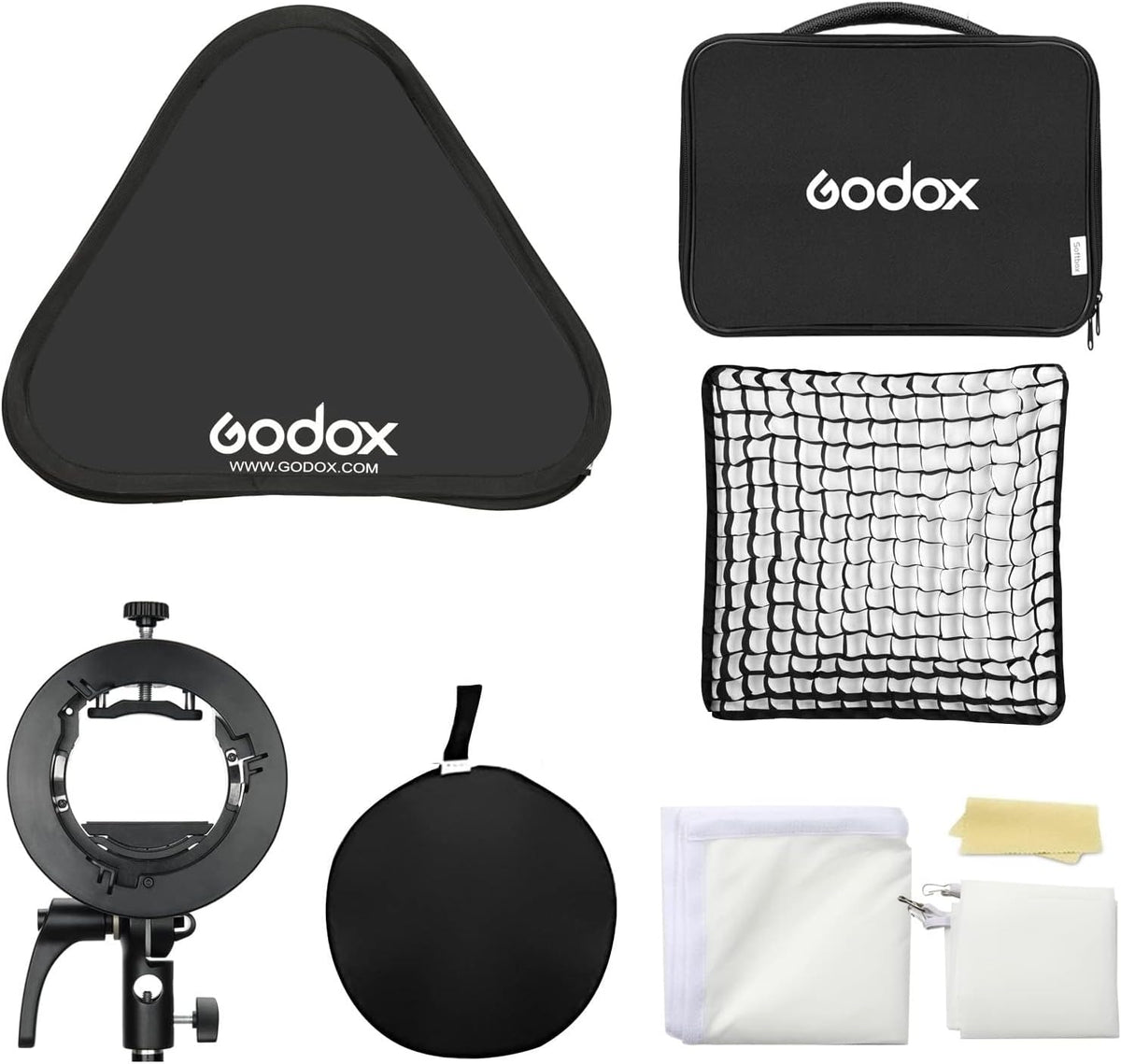 GODOX S2 80cmx80cm 접이식 소프트박스 브래킷 허니컴그리드 9번 사진