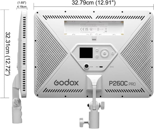 GODOX P260C Pro LED 비디오 패널 라이트 45W Bi-Color 2800K-6500K 2번 사진