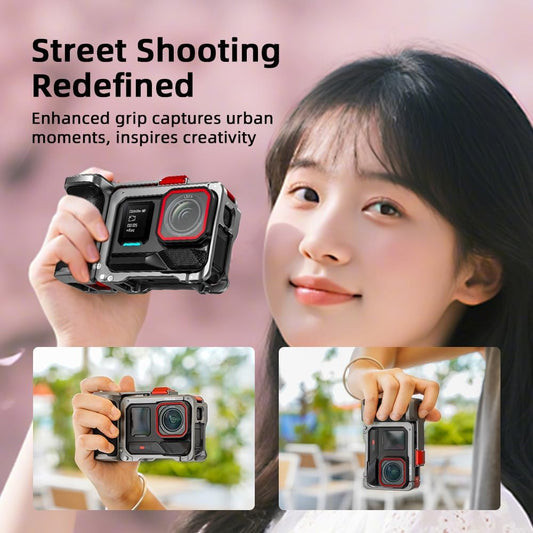 BRDRC Insta360 Ace Pro 2 케이지 그립 키트 알루미늄 합금 핸들 CSG361 2번 사진