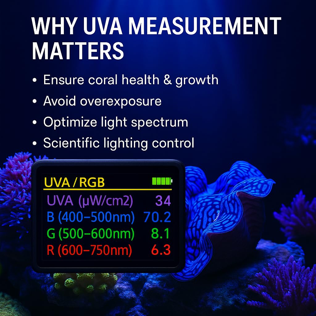 AquaHorti AH-Reef PAR 미터 노출계 PPFD UVA RGB 측정 방수센서 5번 사진