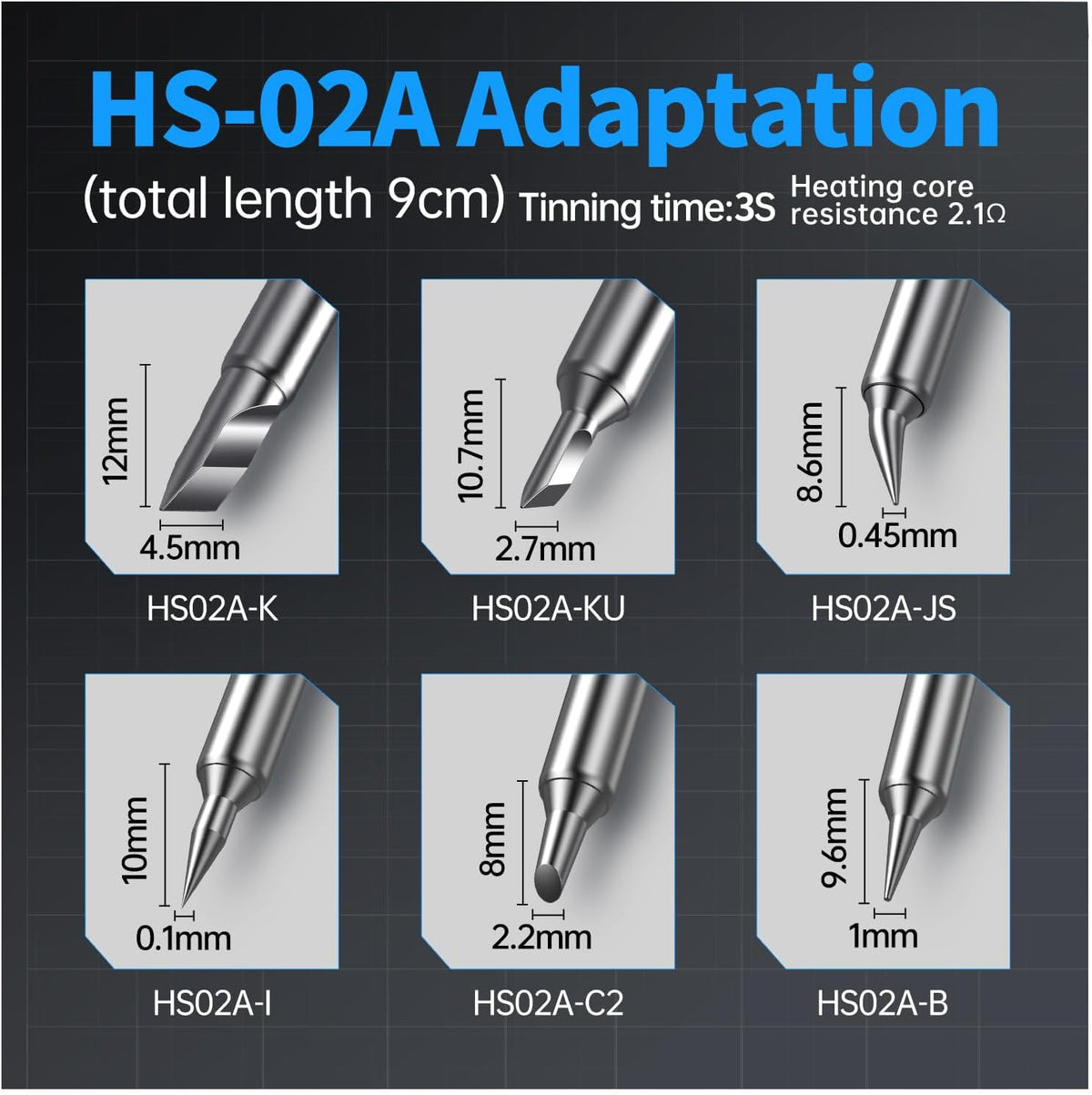 FNIRSI HS-02A 휴대용 유선 인두기 키트 100W 8번 사진