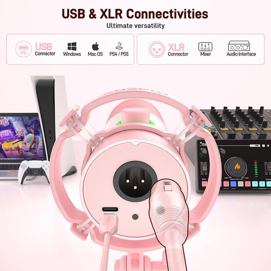 MAONO PD200XS XLR USB 다이나믹 마이크 키트 RGB 게이밍 2번 사진