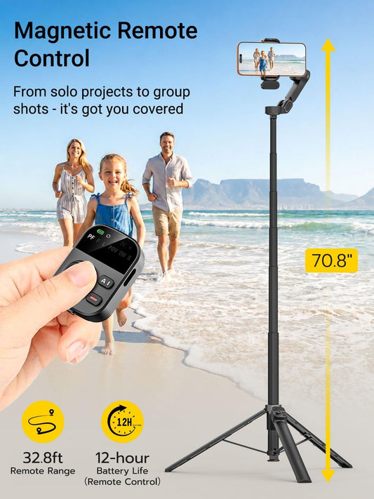 AOCHUAN Smart V3 70.9인치 아이폰용 짐벌 스태빌라이저 AI 트래킹 모듈 2번 사진