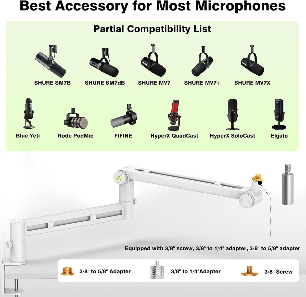 AA AUDIO ACCESSORY ABA01CW 화이트 붐 암 6.6lbs SM7B 9번 사진