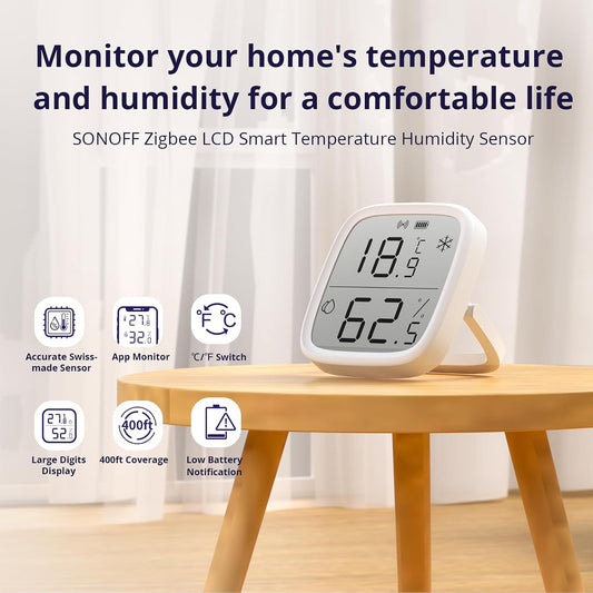 SONOFF SNZB-02D Zigbee 실내 온습도 센서 LCD 온도계 습도계 ±0.2°C 5초 갱신 4개 세트 2번 사진