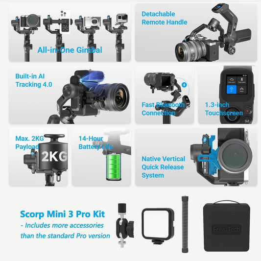 FeiyuTech SCORP Mini 3 Pro Kit 짐벌 스태빌라이저 2번 사진