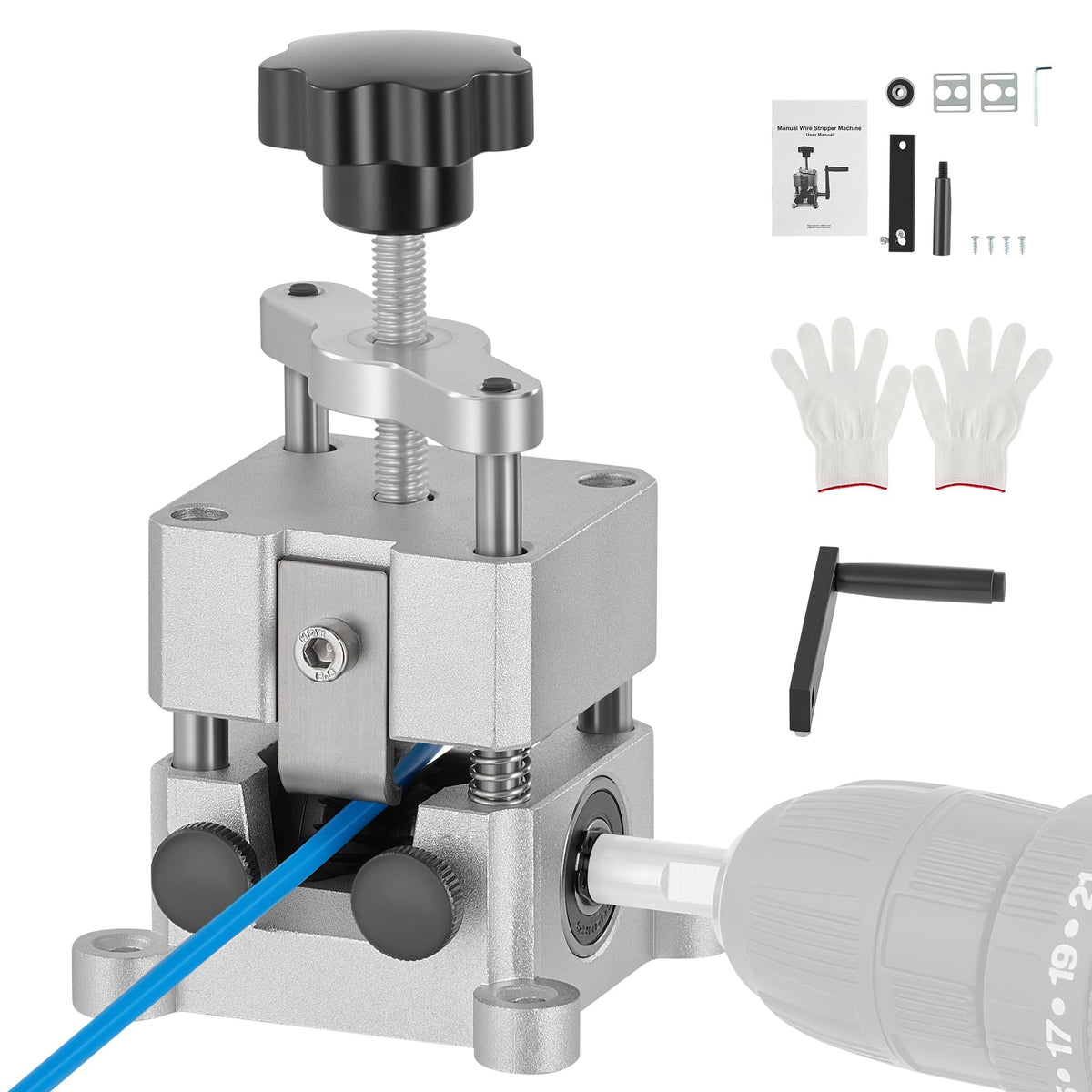 CREWORKS 전동 전선 탈피기 피복 박리기 1.5-28mm 자동 와이어 스트리퍼 10번 사진