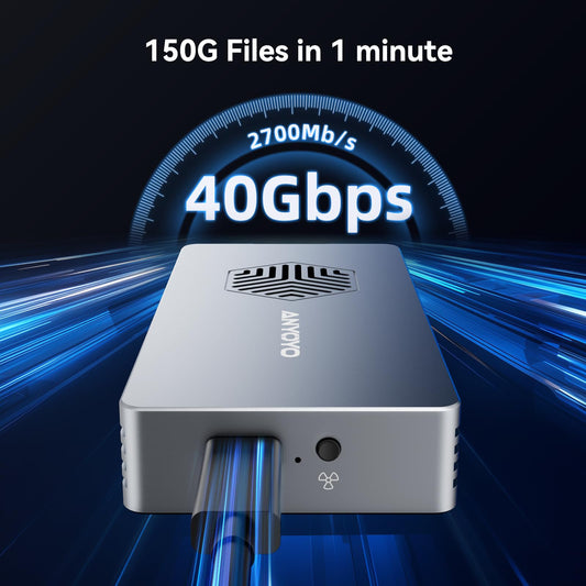 ANYOYO M.2 NVMe SSD 외장케이스 40Gbps 쿨링팬 JHL7440 4/3/USB4 2번 사진