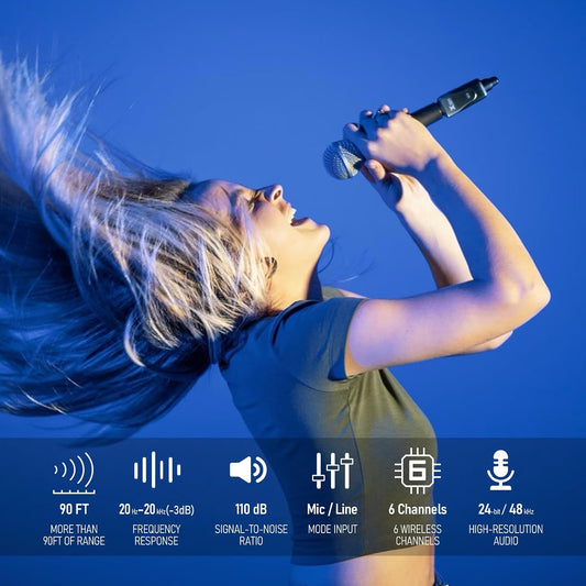 Xvive 다이내믹 마이크용 무선 XLR 송수신기 U3 2.4GHz 플러그온 시스템 2번 사진
