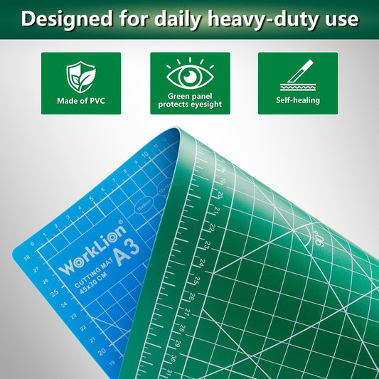 WORKLION 자기치유 양면 PVC 커팅매트 9 x 12인치 A4 2번 사진