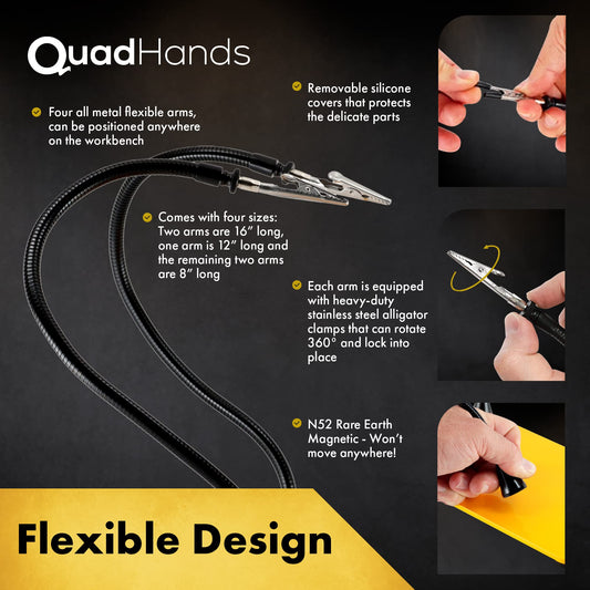 Generic 헬핑 핸드 납땜 스테이션 4자루 자석 암 워크벤치 QuadHands 2번 사진