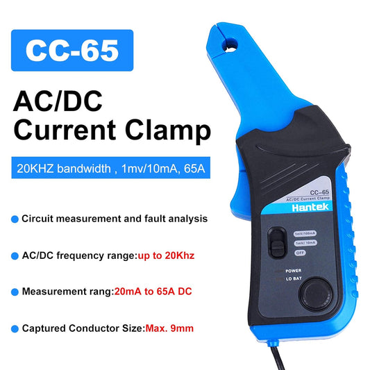 Hantek CC-65 AC/DC 멀티미터 전류 클램프 미터 BNC 커넥터 포함 20kHz 20mA~65A DC 2번 사진