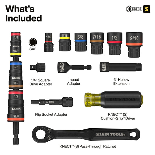KLEIN TOOLS KNECT (S) 33피스 SAE 메트릭 패스스루 소켓 세트 2번 사진