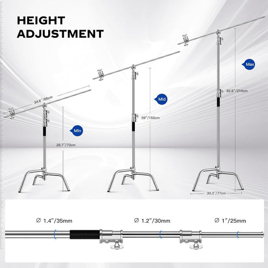 soonpho 붐 스탠드 C 스탠드 210cm 스테인리스 스틸 2번 사진