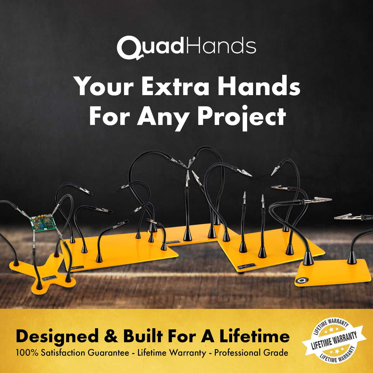 Generic 헬핑 핸드 납땜 스테이션 4자루 자석 암 워크벤치 QuadHands 6번 사진