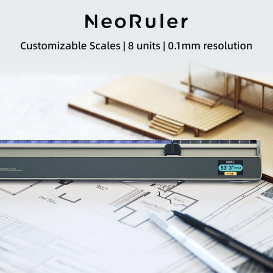 HOZO NeoRuler 디지털 스케일 자 12인치 스마트 눈금자 ±0.004인치 정확도 93종 내장 스케일 2번 사진