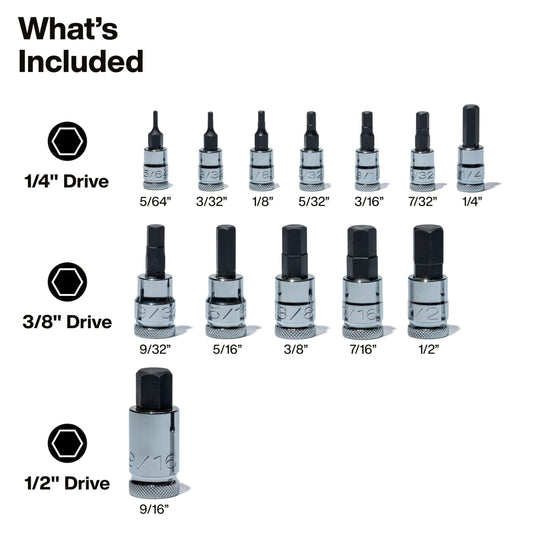 KLEIN TOOLS 헥스 비트 소켓 세트 1/4 3/8 1/2-Inch 2번 사진