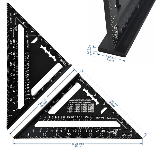 FEI-RONG 접이식 알루미늄 목공 직각자 121.9cm(48인치) 45°·90° 각도 측정 2번 사진