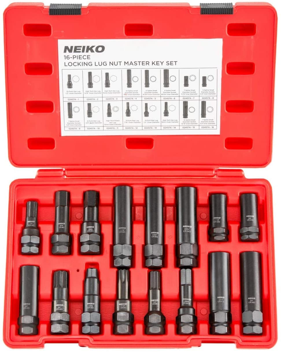 NEIKO 02453A 1/2인치 드라이브 토크 제한 연장 바·딥 임팩트 소켓 세트 8피스 SAE·미터법 12번 사진