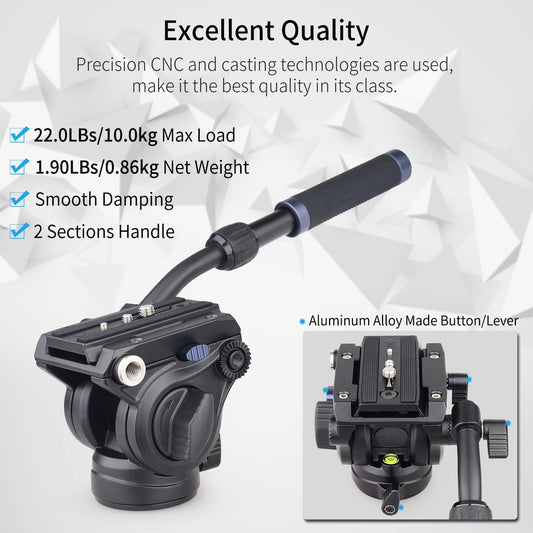 INNOREL F60 비디오 카메라 삼각대 유압 헤드 22lbs 2번 사진