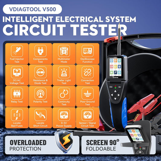 VDIAGTOOL V500 자동차 전원 회로 프로브 테스터 9-30V 멀티미터 오실로스코프 릴레이 테스터 2번 사진