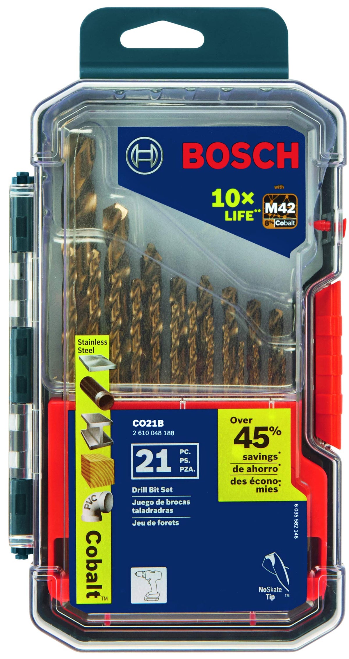 Bosch Cobalt M42 드릴 비트 스테인리스 스틸 고속도강 M42 코발트
