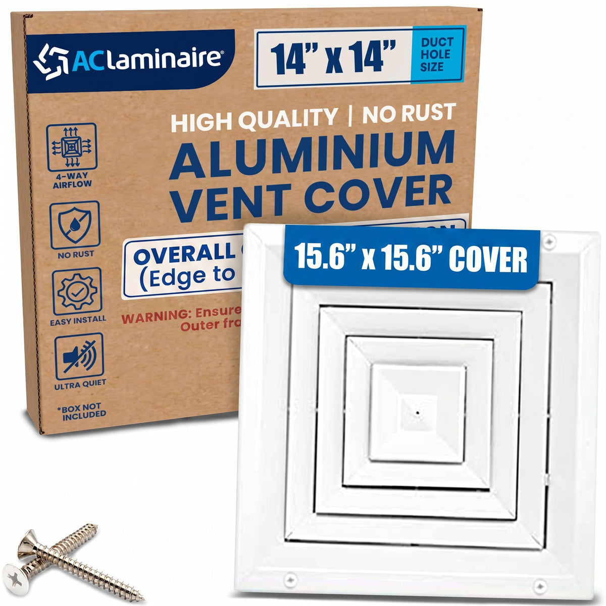 ACLAMINAIRE 천장용 4방향 알루미늄 HVAC 에어 디퓨저 10x10 덕트 13번 사진