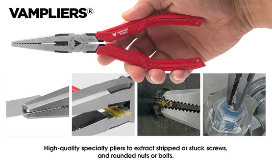 Vampliers 나사 추출 플라이어 2-PC 세트 7.5인치 롱노즈 8인치 라인맨 2번 사진