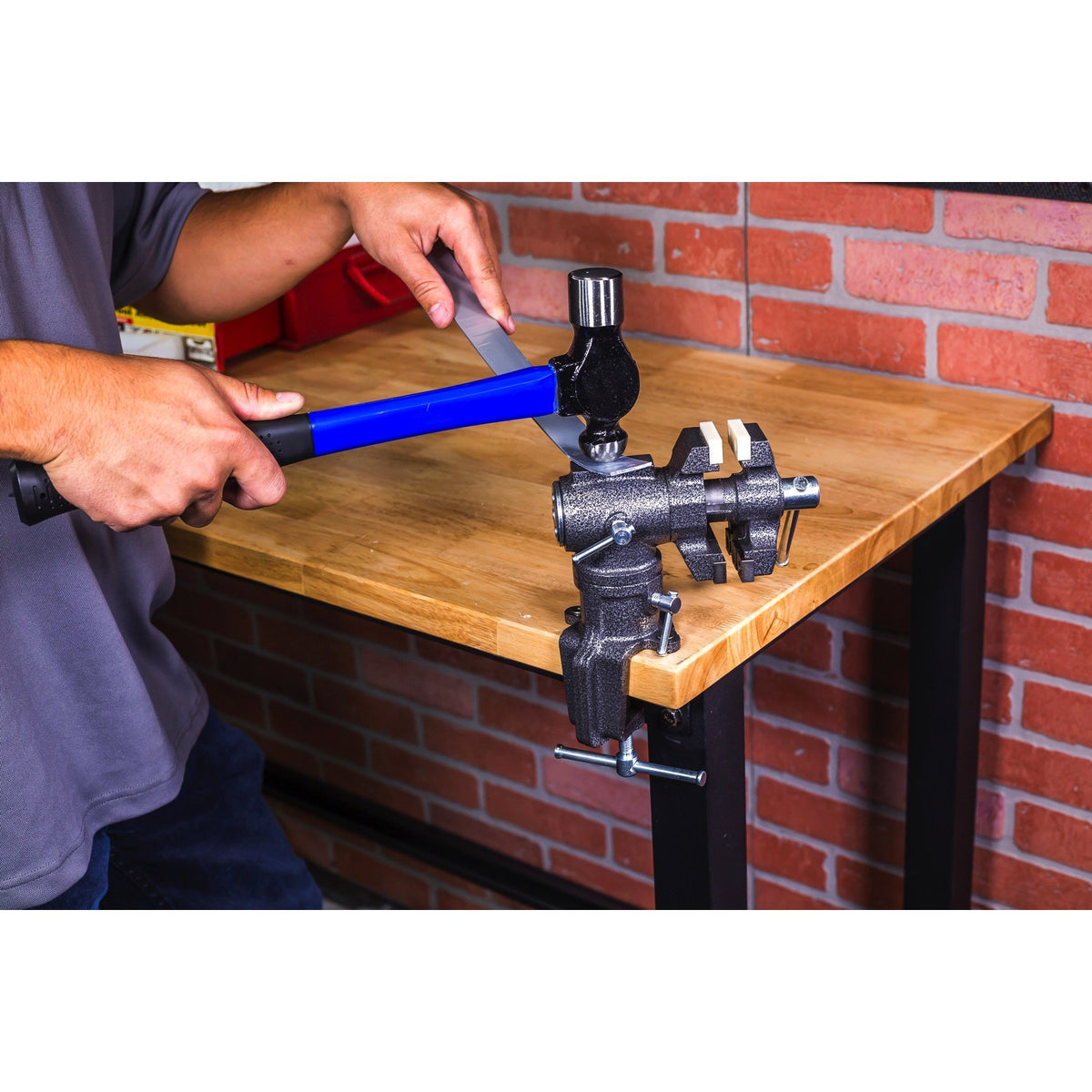Toolsmith 240006 미니 클램프 온 테이블 벤치 바이스 2-1/2인치 7번 사진