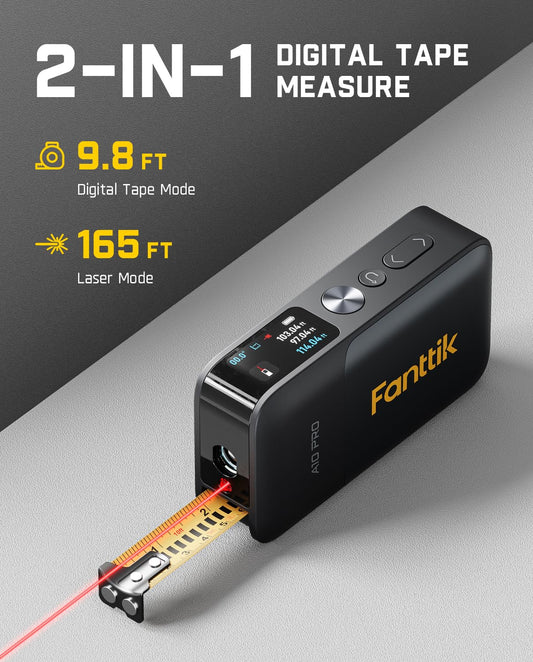 Fanttik A10 Pro 2-in-1 디지털 레이저 줄자 165 ft 9.8 ft 2번 사진
