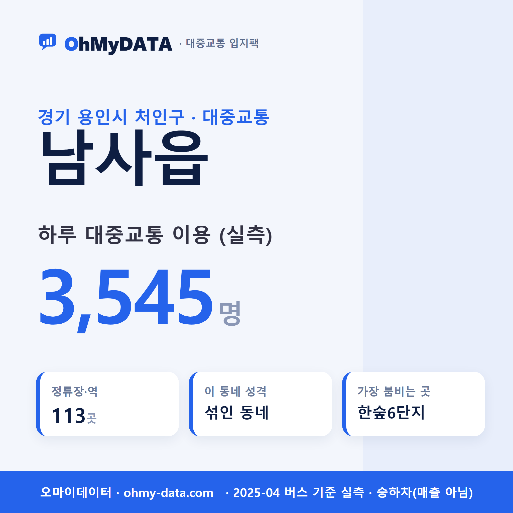 남사읍 대중교통 입지팩 표지