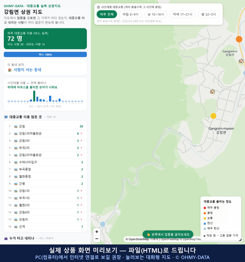 인터랙티브 지도 미리보기(실제 상품은 클릭형 HTML)