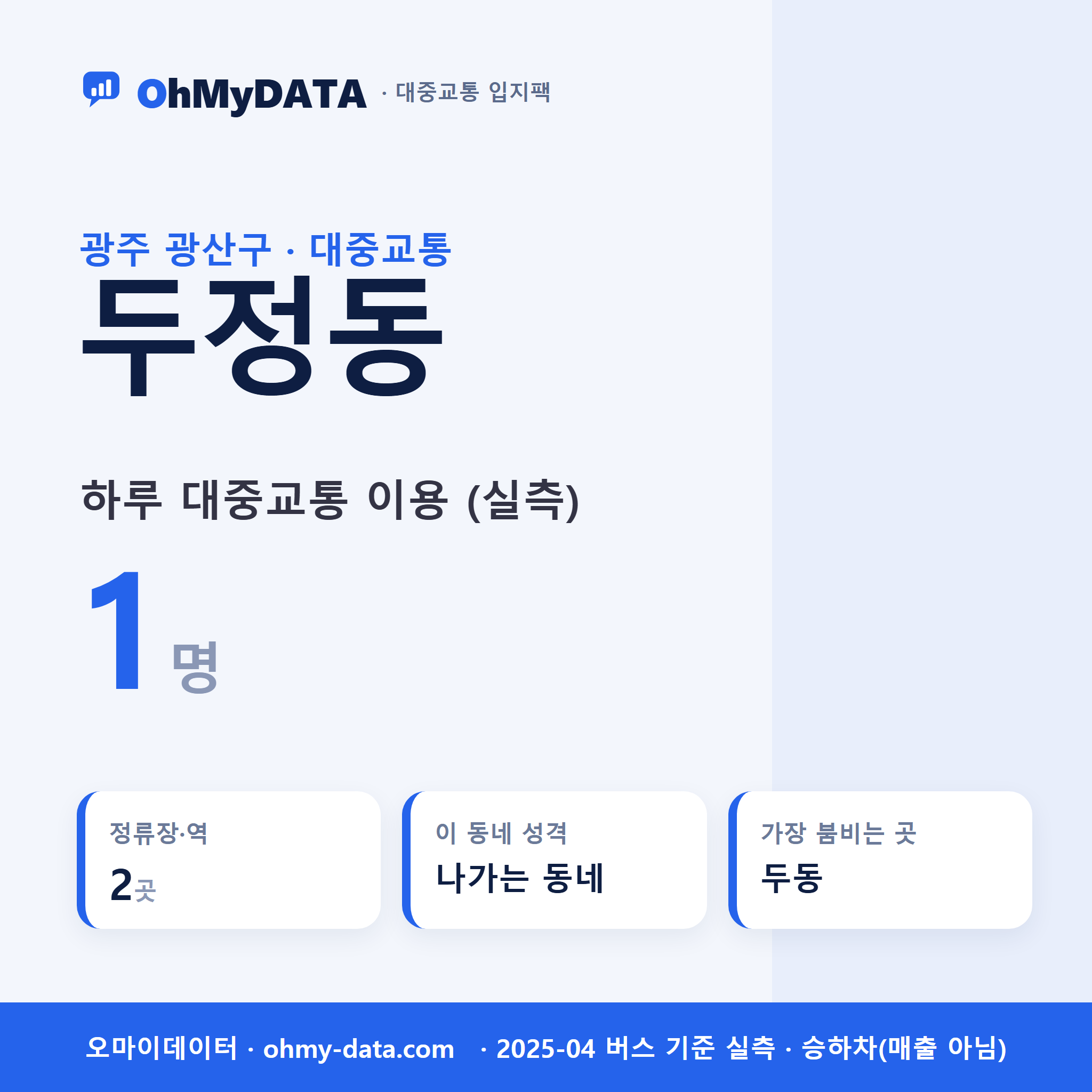 두정동 대중교통 입지팩 표지