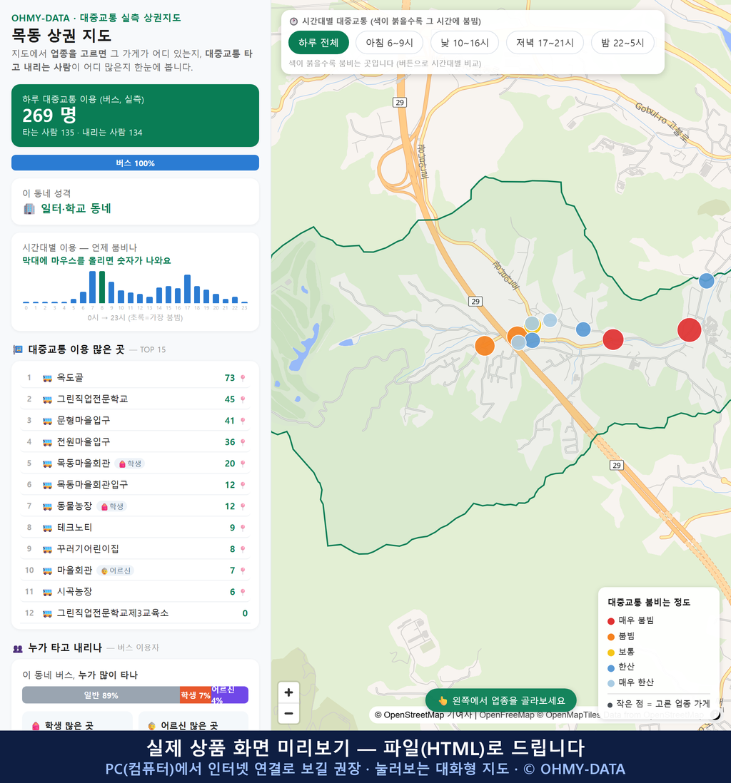 인터랙티브 지도 미리보기(실제 상품은 클릭형 HTML)