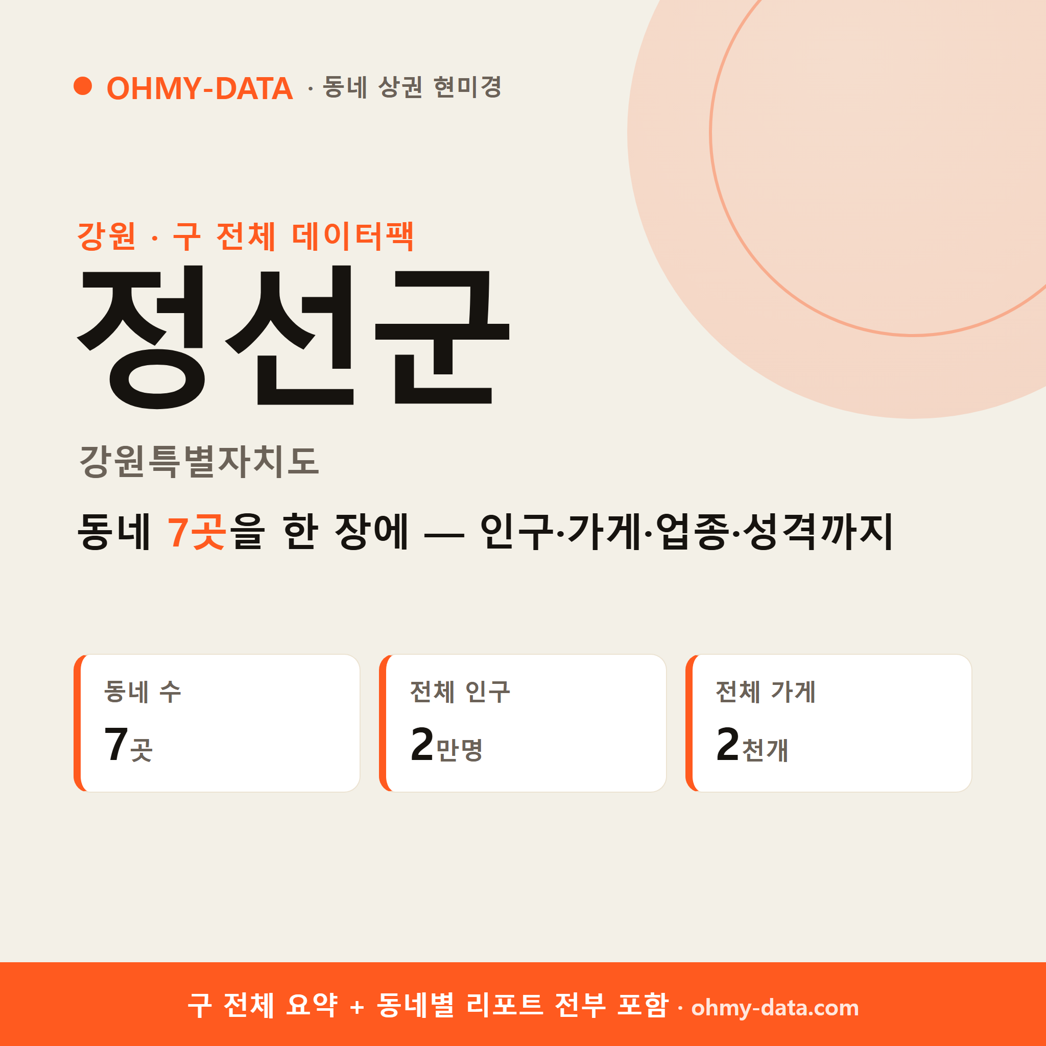 정선군 상권 데이터팩