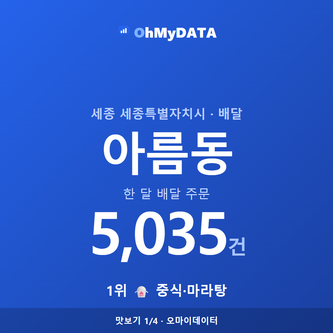 아름동 맛보기 1/4