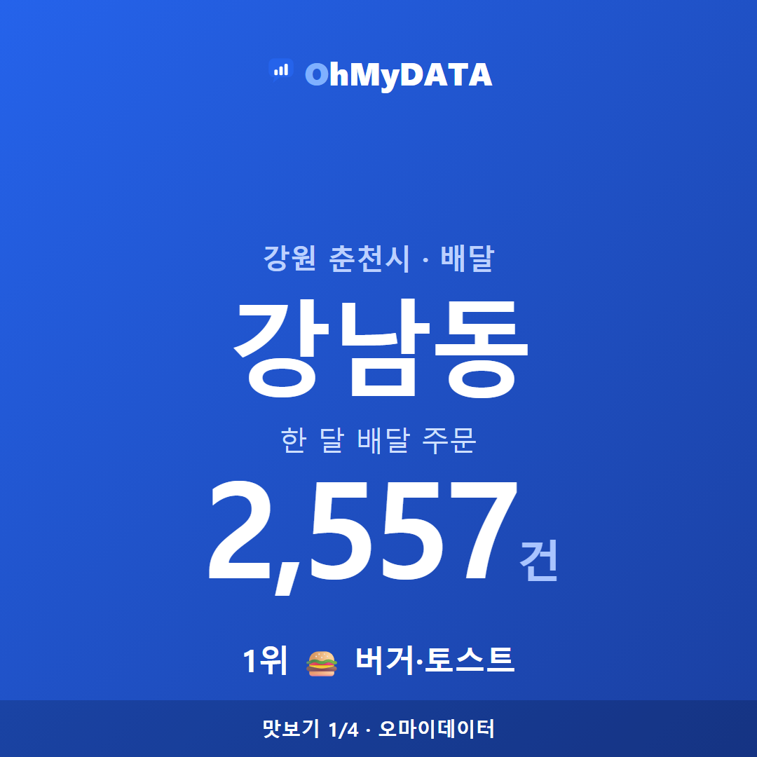 강남동 맛보기 1/4