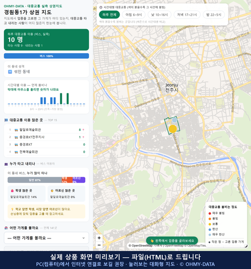 인터랙티브 지도 미리보기(실제 상품은 클릭형 HTML)