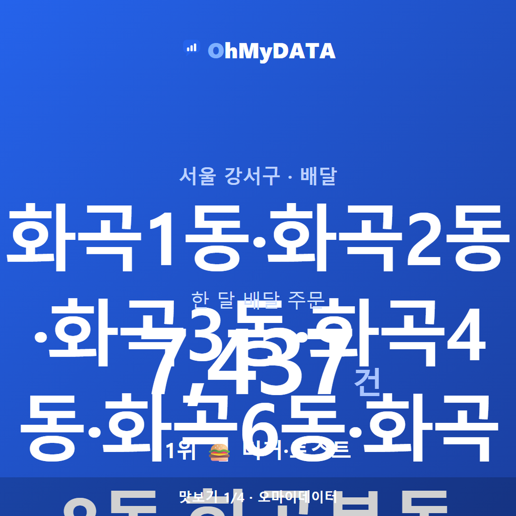 화곡1동·화곡2동·화곡3동·화곡4동·화곡6동·화곡8동·화곡본동 맛보기 1/4