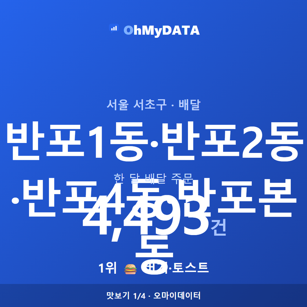 반포1동·반포2동·반포4동·반포본동 맛보기 1/4
